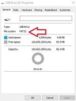 USB Drive Properties